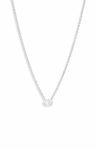 Nadri Modern Love Small Oval Cubic Zirconia Pendant Necklace