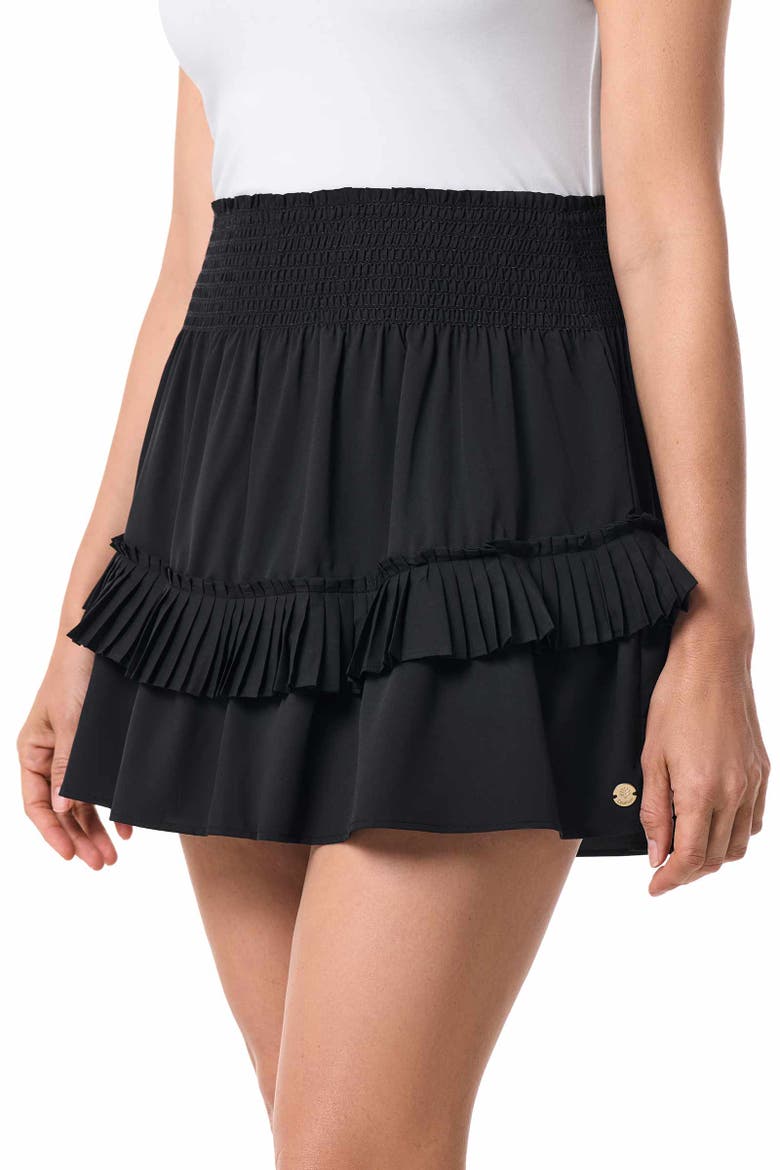 Charlotte Bay Ruffle Skirt, UPF 50+ Sun Protection, Alternate, color, Black