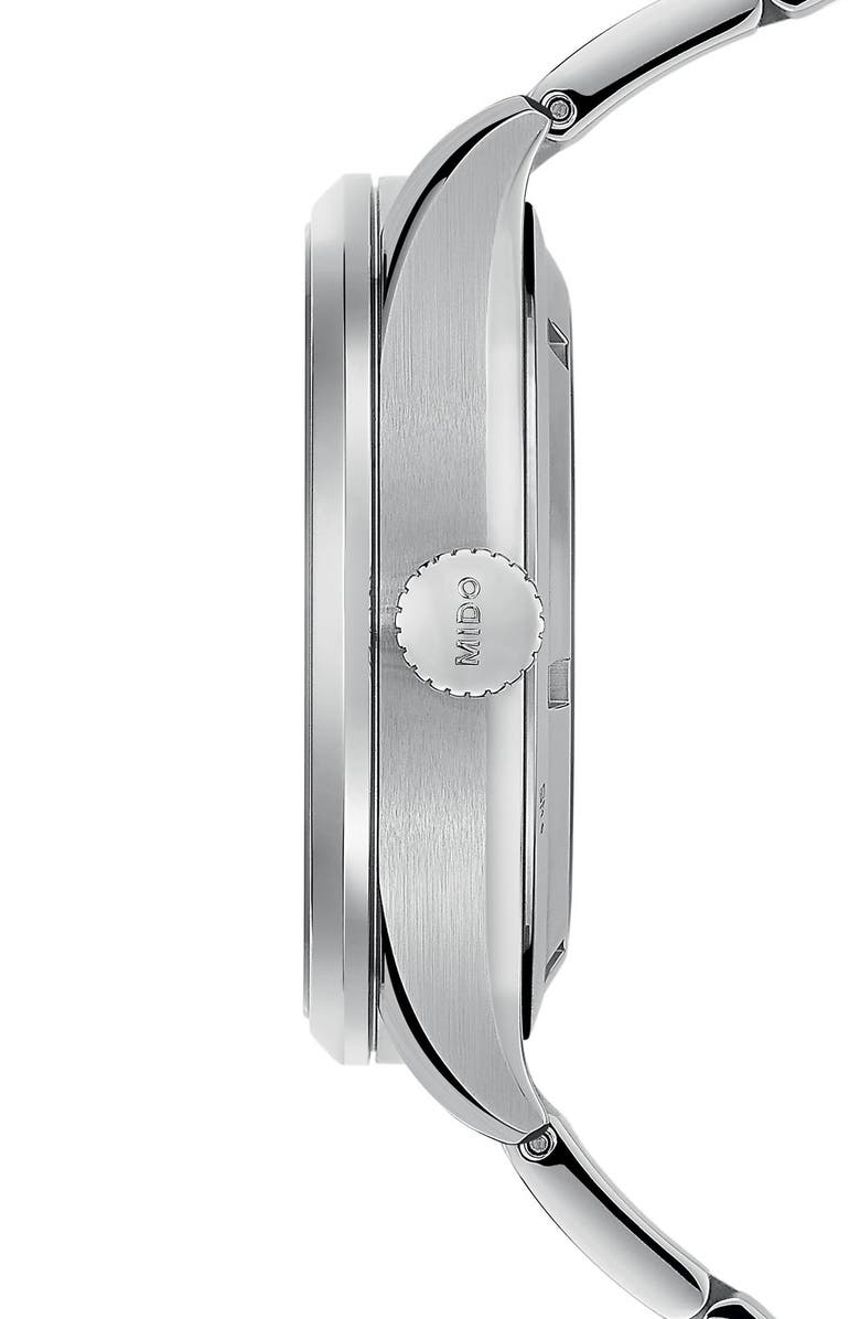 MIDO Multifort Skeleton Vertigo Bracelet Watch, 42mm, Alternate, color, Anthracite