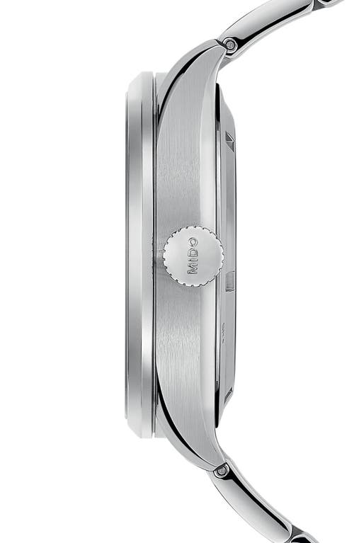 Mido Men's Swiss Automatic Multifort Skeleton Vertigo Stainless Steel Bracelet Watch 42mm In Silver