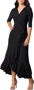 Kiyonna Veronica Ruffle Evening Gown