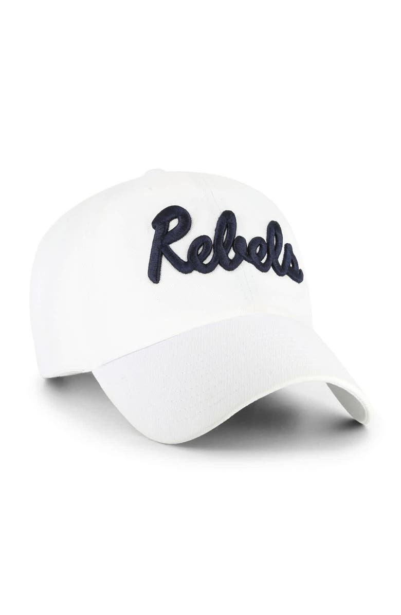 '47 Men's '47 White Ole Miss Rebels Clean Up Adjustable Hat, Alternate, color, 