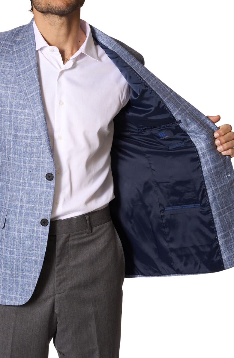 JB Britches Plaid Wool & Silk Blend Sport Coat, Alternate, color, 