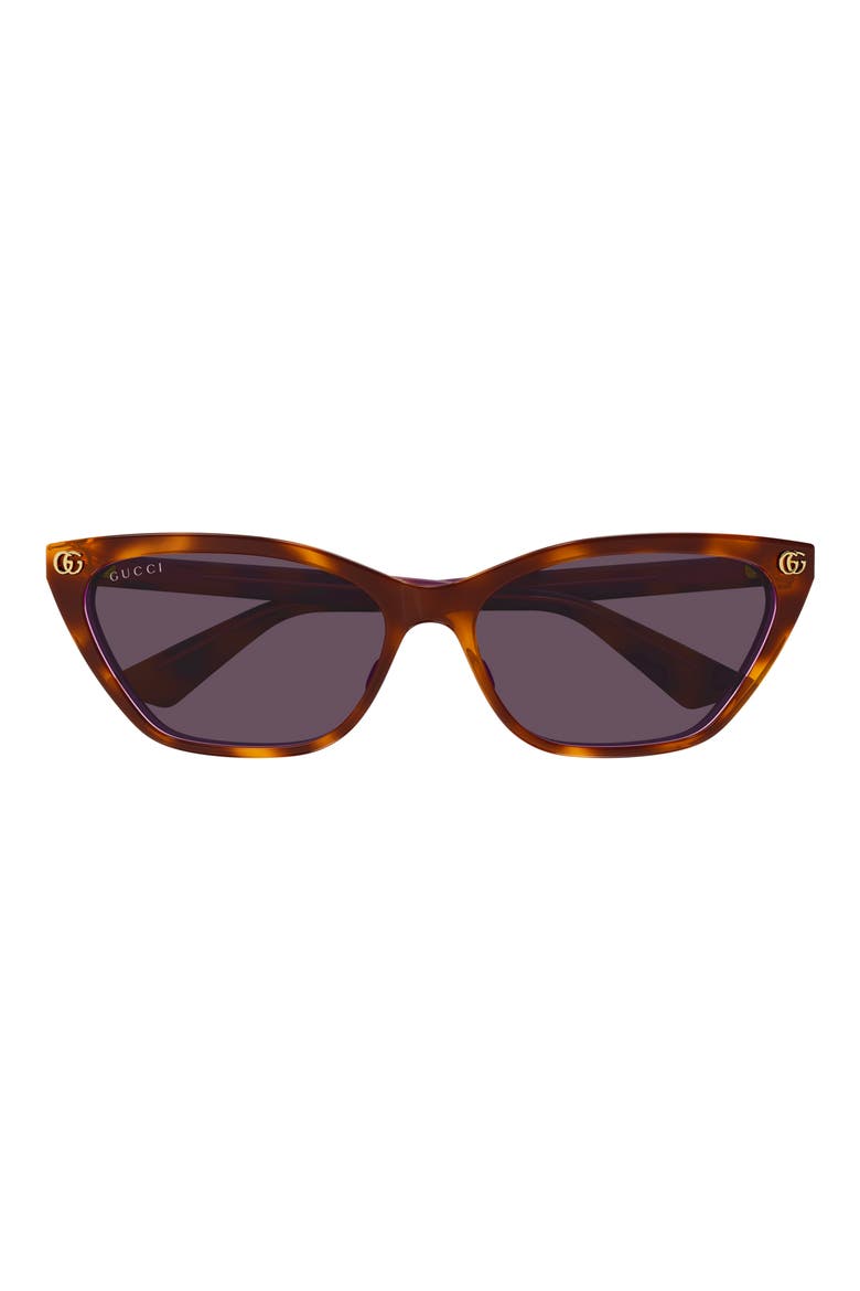 58mm Cat Eye Sunglasses, Main, color, HAVANA