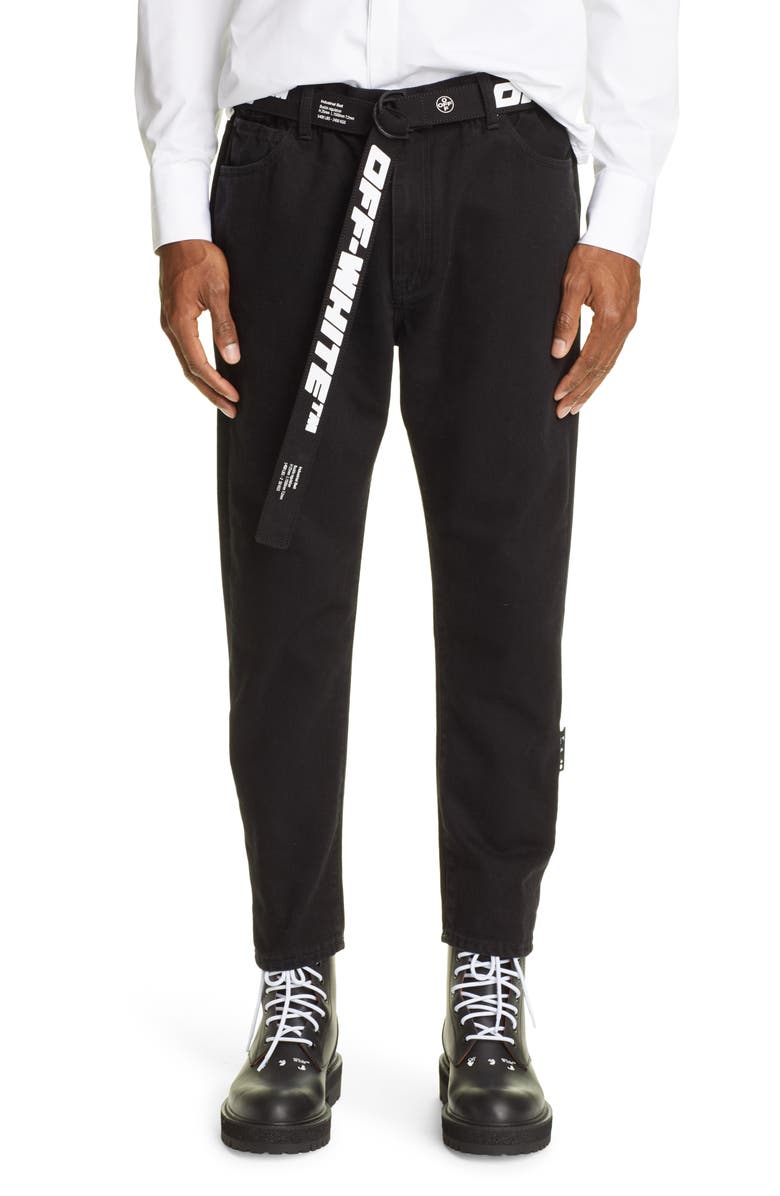 Off-White Slim Fit Low Crotch Jeans, Main, color, 