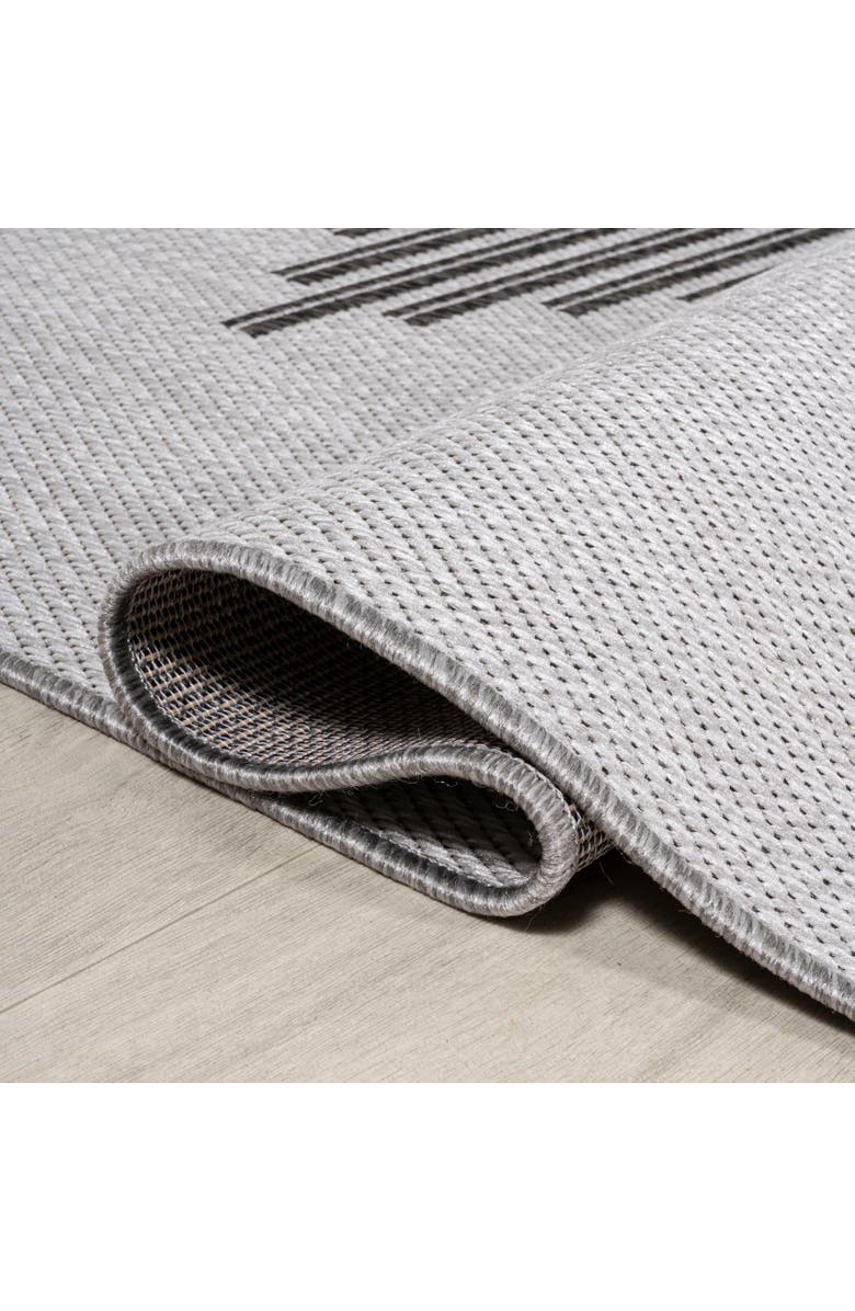JONATHAN Y Vinales Diamond Stripe Indoor/Outdoor Area Rug, Alternate, color, Light Gray/Black