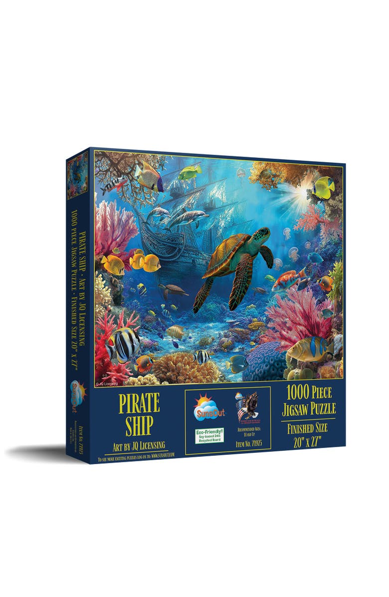 Sunsout Pirate Ship 1000 piece Jigsaw Puzzle for Adults, Main, color, Multicolor