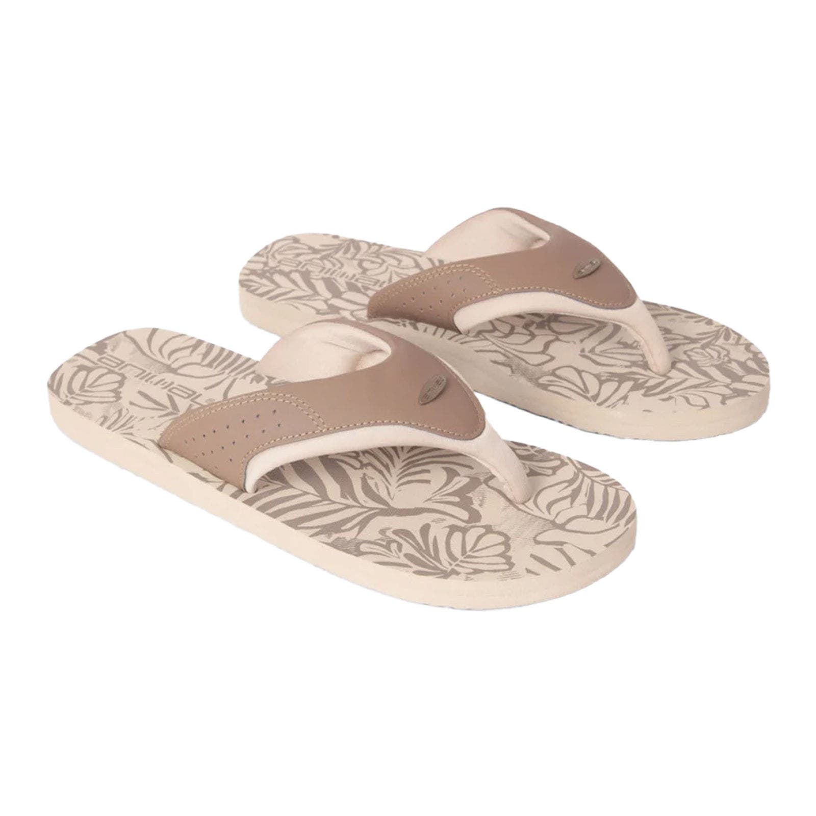 Jekyl Leaves Flip Flops, Main, color, Beige