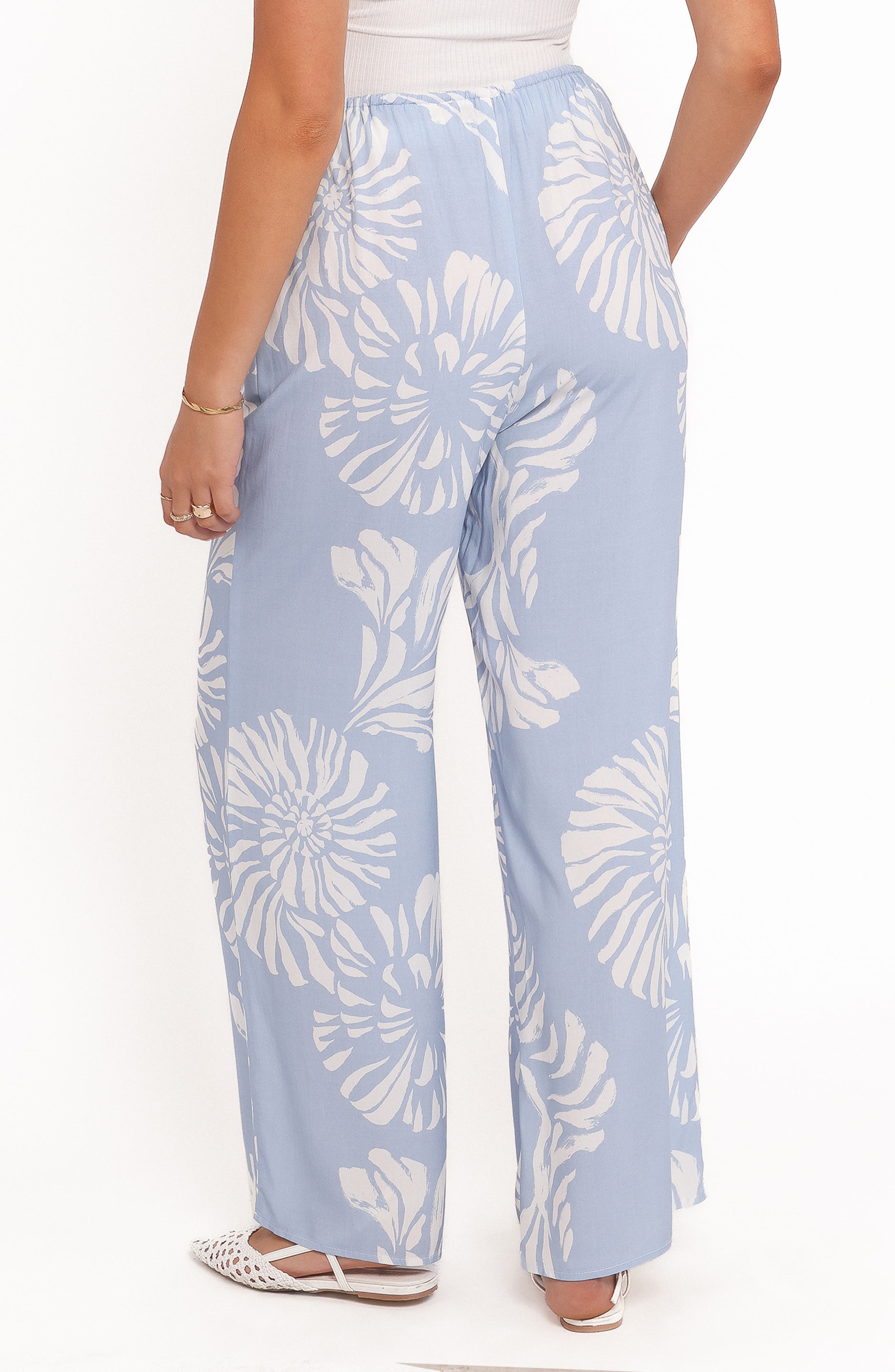 Sui Seashell Print Wide Leg Drawstring Pants - image 2