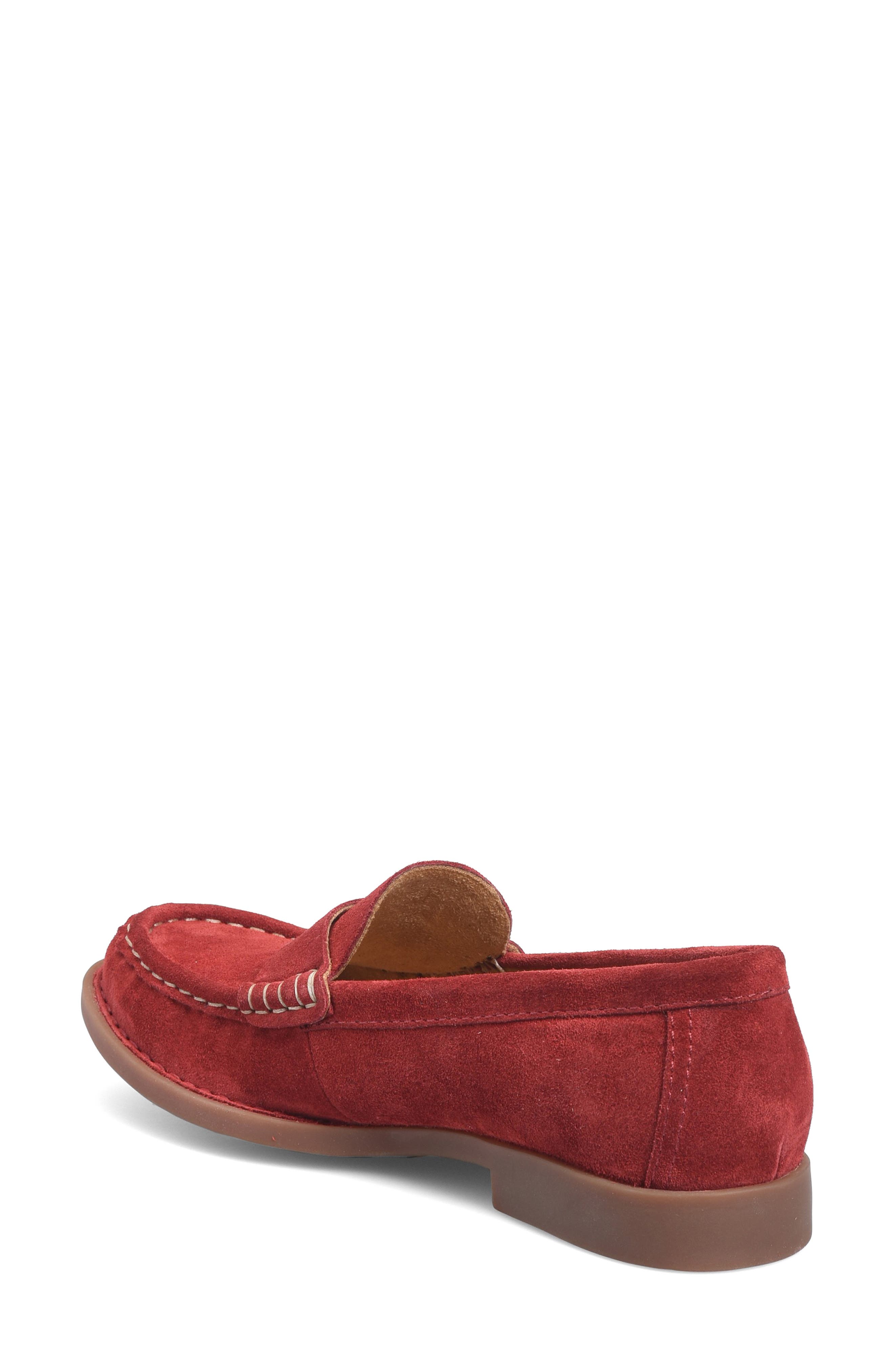 Marlina Loafer, Alternate, color, RED SUEDE