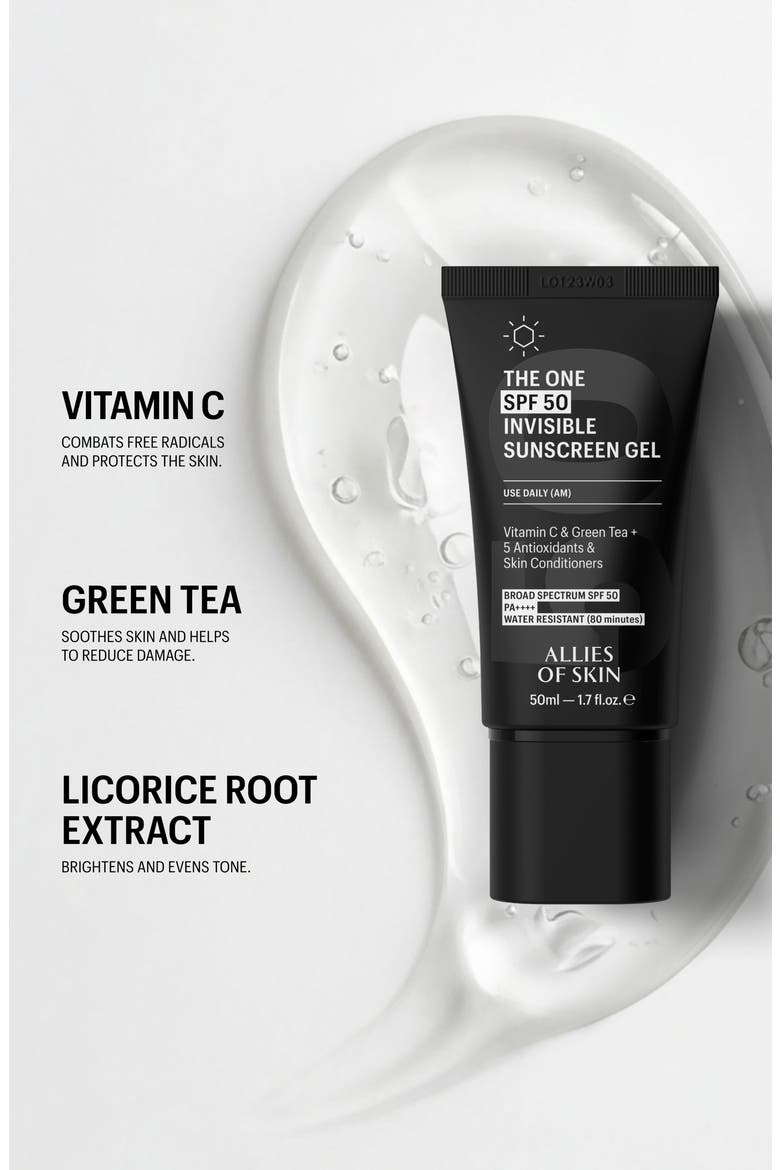ALLIES OF SKIN THE ONE SPF 50 日焼け止め50ml The One SPF 50 Invisible Gel Sunscreen (Women) | Nordstrom