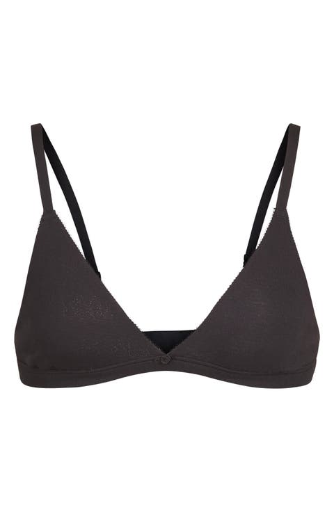 Pointelle Logo Triangle Bralette (Regular & Plus Size)
