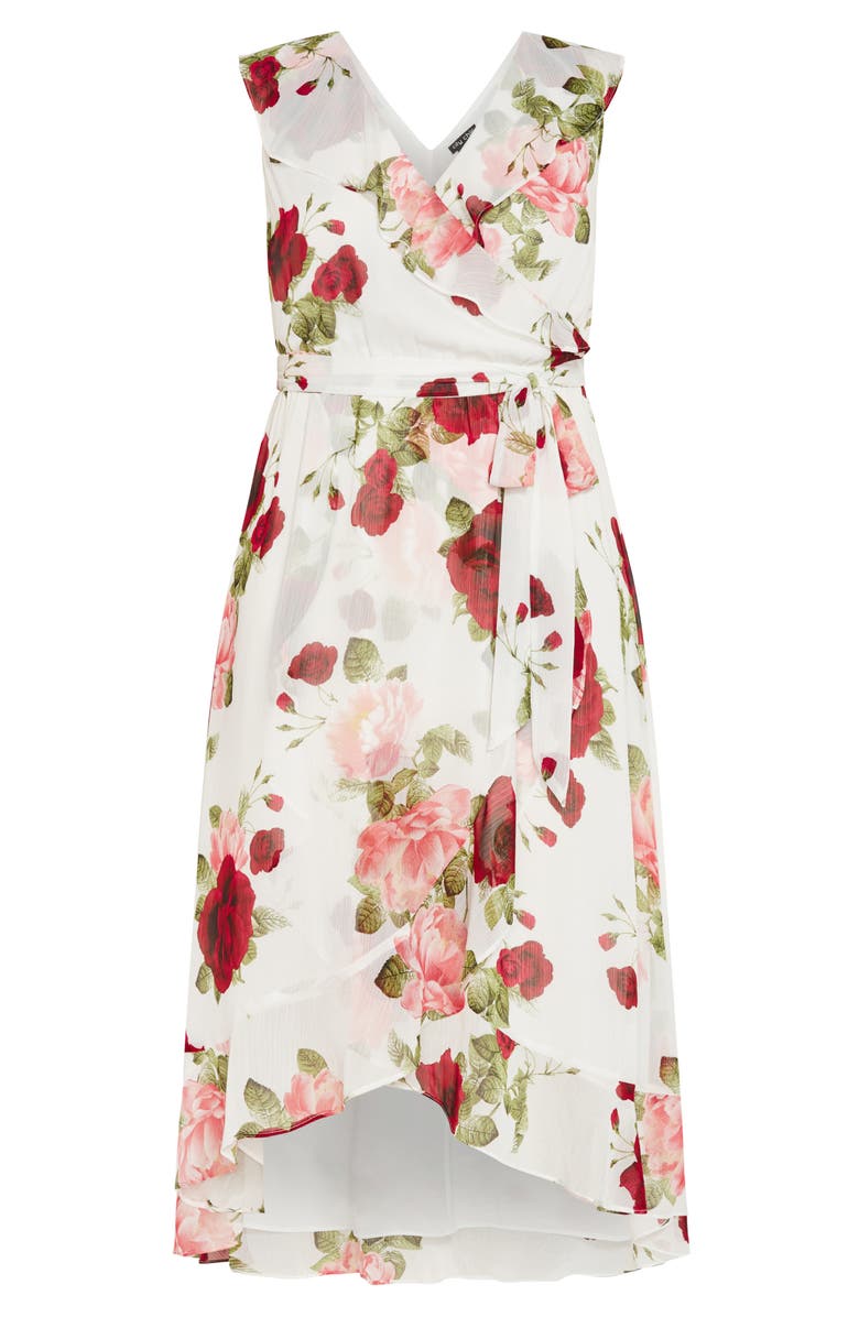 City Chic Ella Jane Metallic Stripe Maxi Dress, Alternate, color, Dolce Ivory