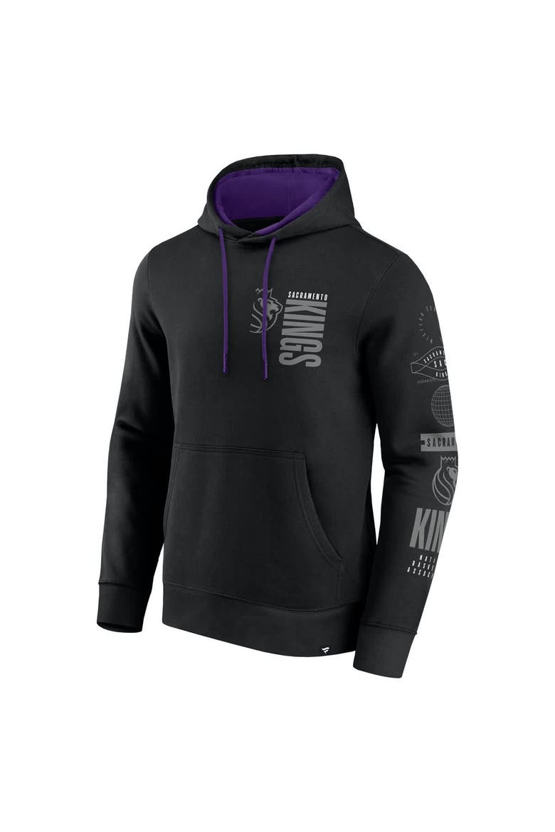 Men's Fanatics Black Sacramento Kings Game Time Crossover Pullover Hoodie, Alternate, color, Black