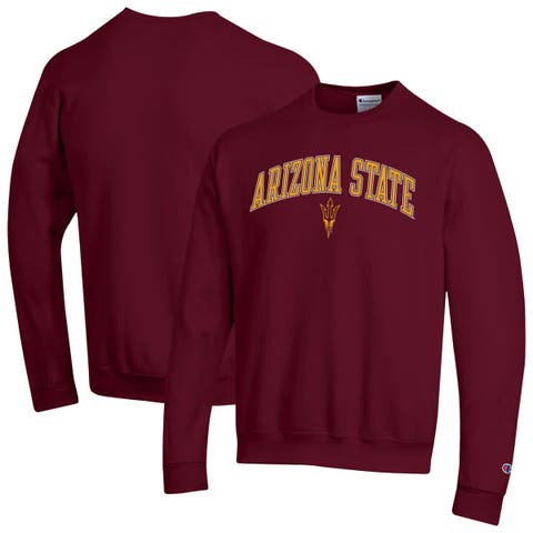 Men's Champion  Maroon Arizona State Sun Devils Arch Over Logo Pullover Sweatshirt