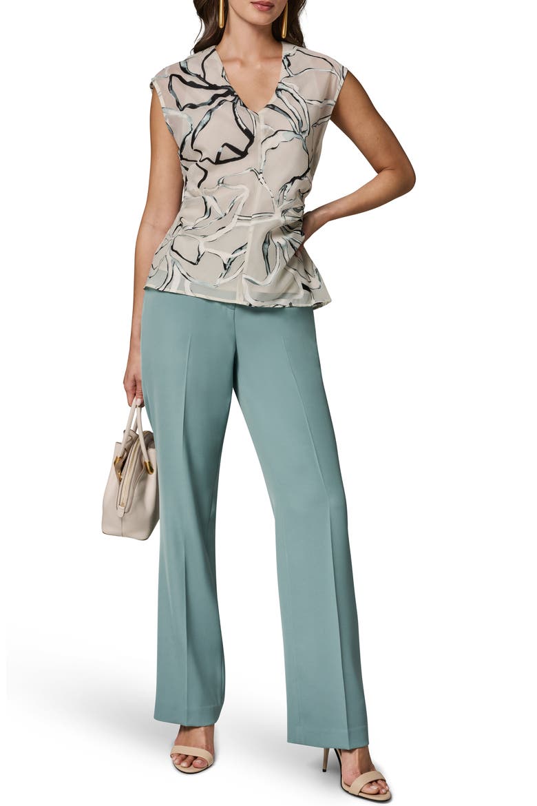 Swirl Print Burnout Sleeveless Knit Top, Alternate, color, AQUAMINT MULTI
