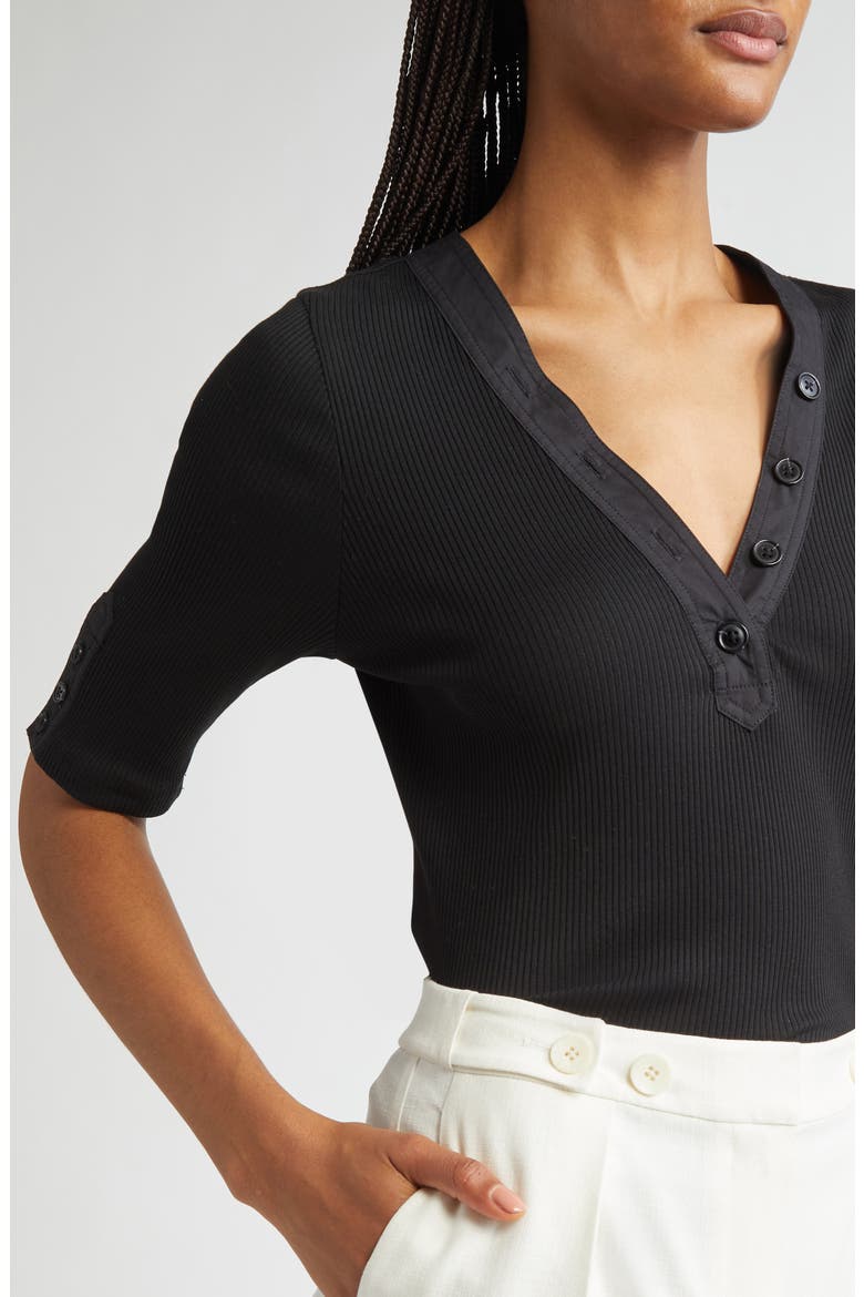 Adrian Rib Top, Alternate, color, BLACK