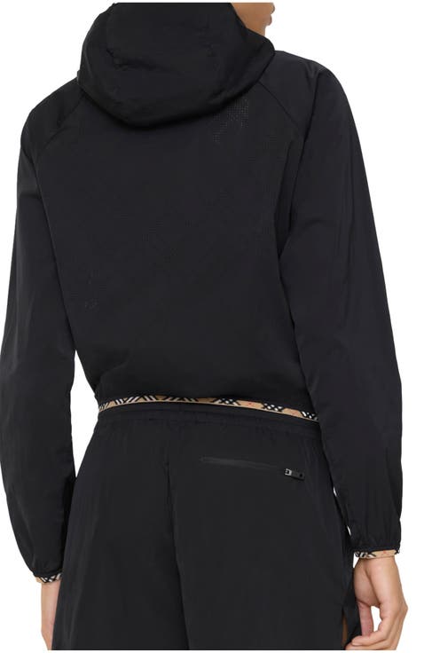 Stretch Nylon Hooded Jacket