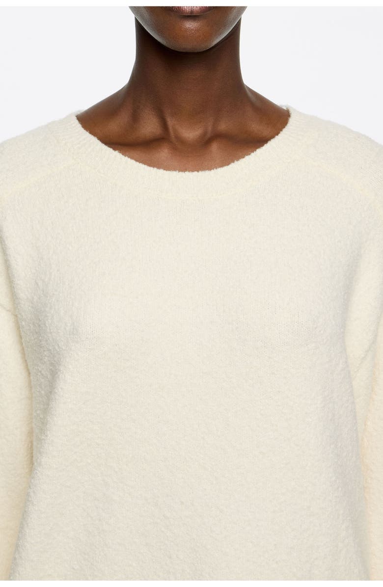 Bimba y Lola Long Cotton Sweater, Alternate, color, Ivory