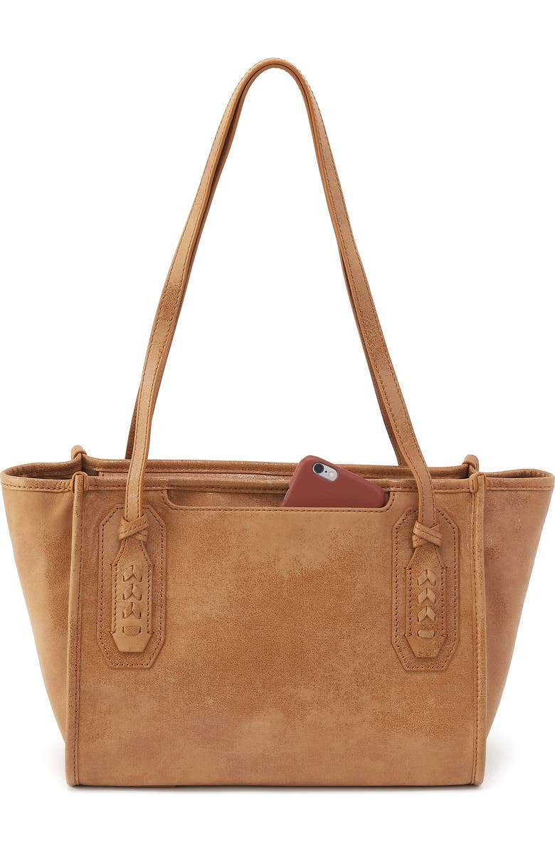 HOBO Small Expedition Leather Tote, Alternate, color, Whiskey