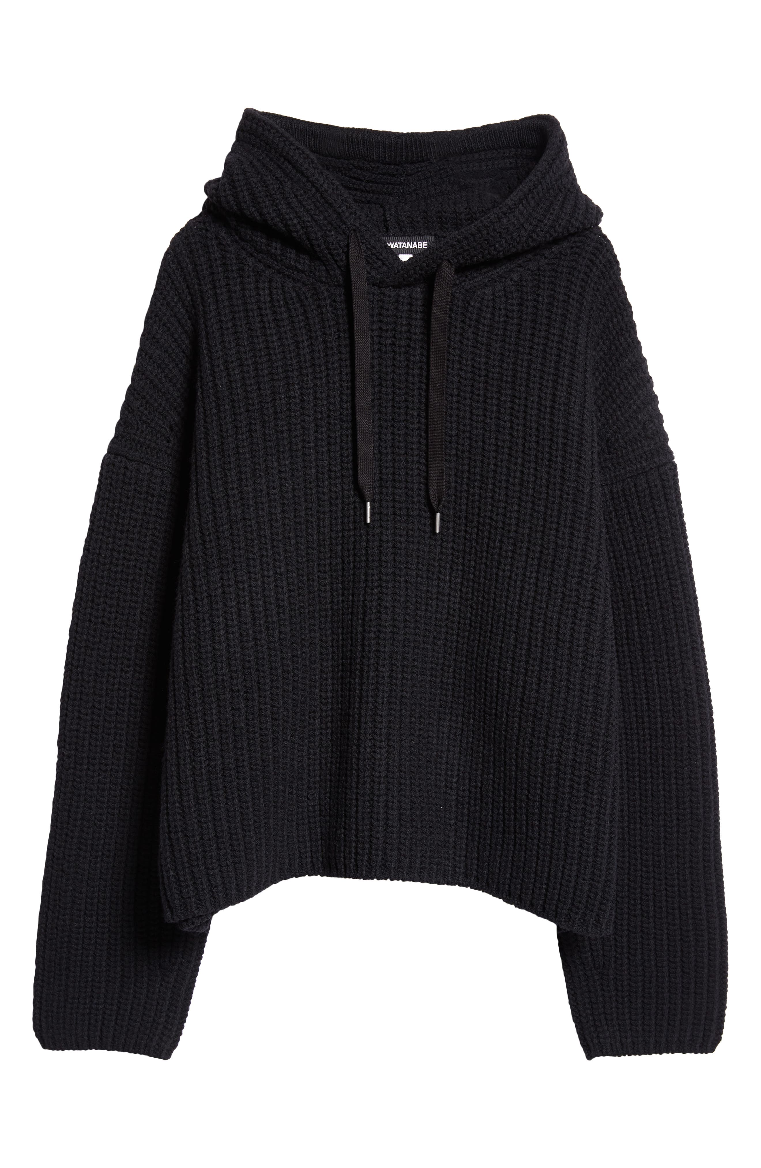 Junya Watanabe Wool Rib Sweater Hoodie (Women) | Nordstrom