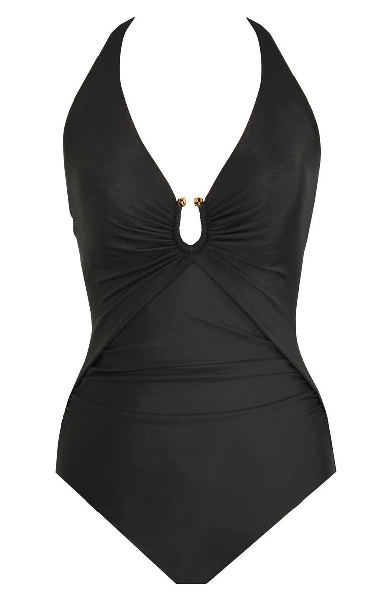Miraclesuit<sup>®</sup> Razzle Dazzle Bling One-Piece Swimsuit, Alternate, color, Black