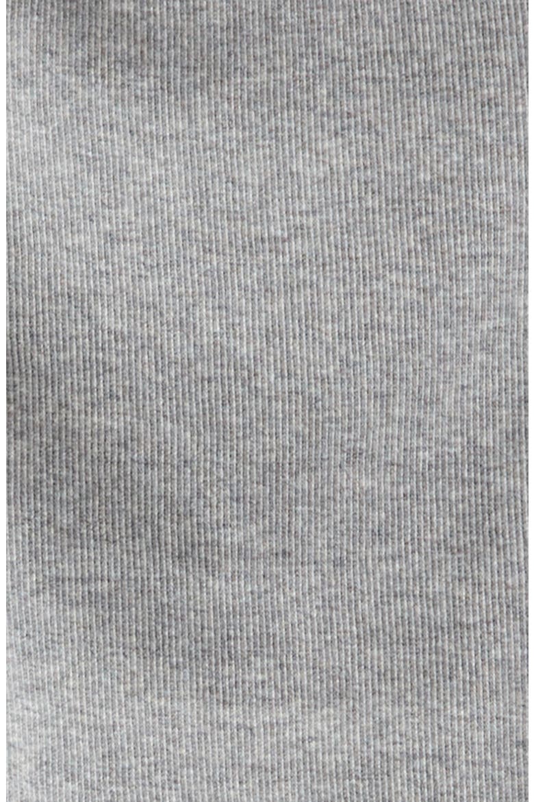 Kids' Shirred Cap Sleeve Stretch Cotton Blend Rib Dress, Alternate, color, GREY HEATHER