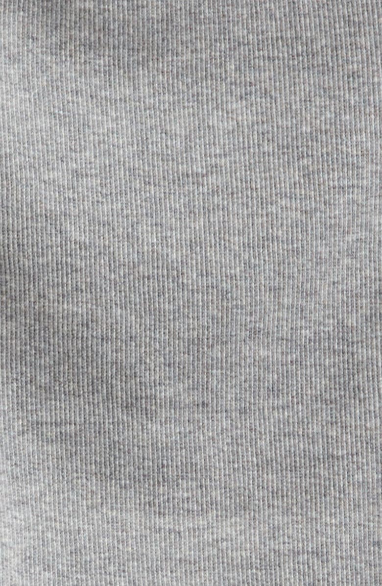 Treasure & Bond Kids' Shirred Cap Sleeve Stretch Cotton Blend Rib Dress, Alternate, color, Grey Heather