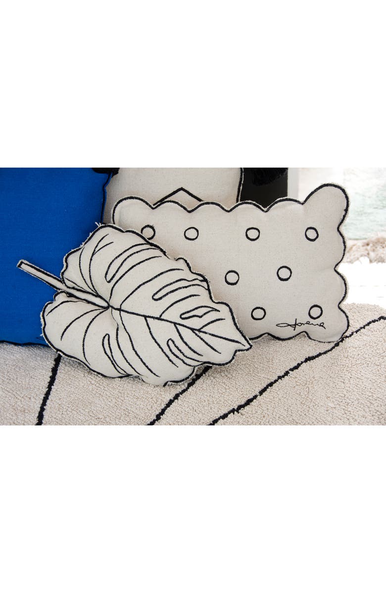 Lorena Canals Leaf Accent Pillow, Alternate, color, Cream