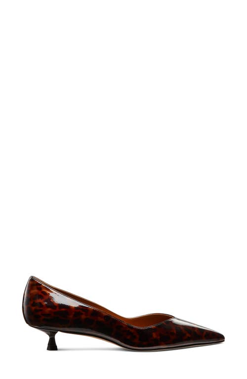 Stuart Weitzman Eva Tortoiseshell Kitten-heel Pumps In Dark Brown