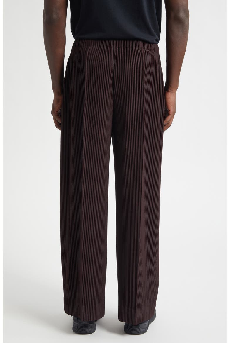 Monthly Colors January Pleated Pants, Alternate, color, EGG PLANT BLACK