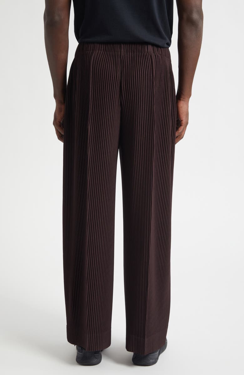 Homme Plissé Issey Miyake Monthly Colors January Pleated Pants, Alternate, color, Egg Plant Black