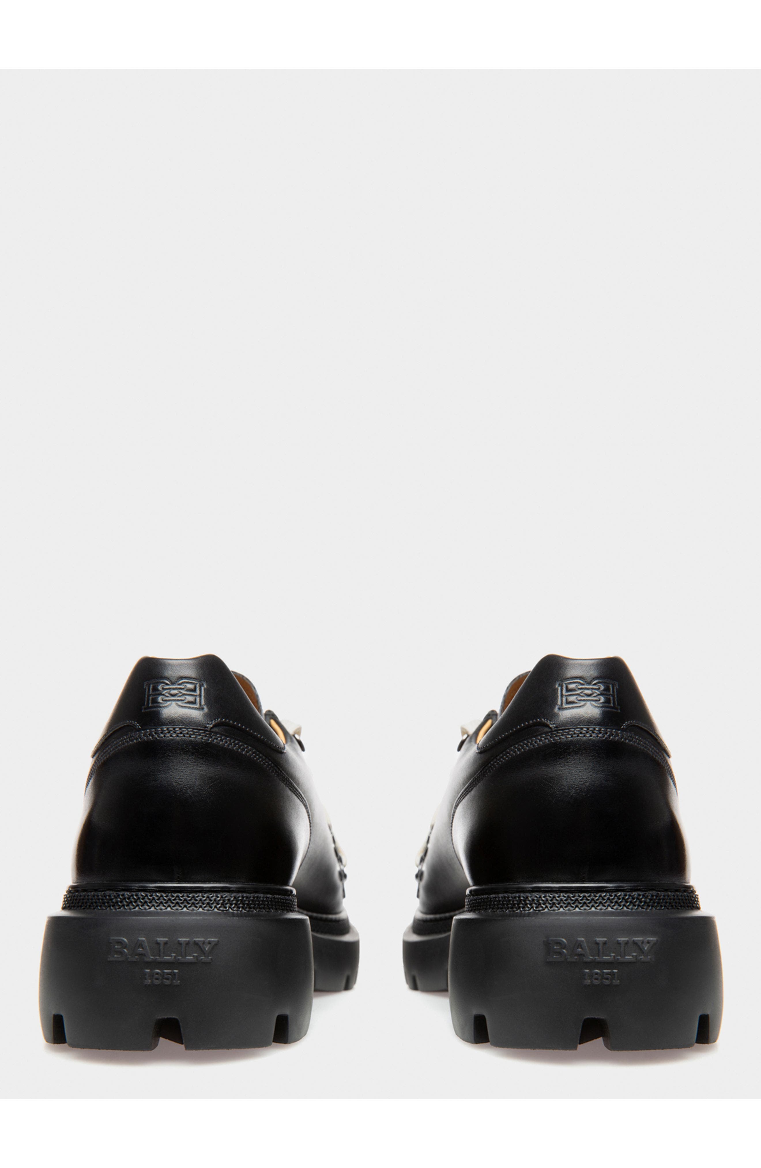 Bally Varshal Leather Derbies, Alternate, color, Black