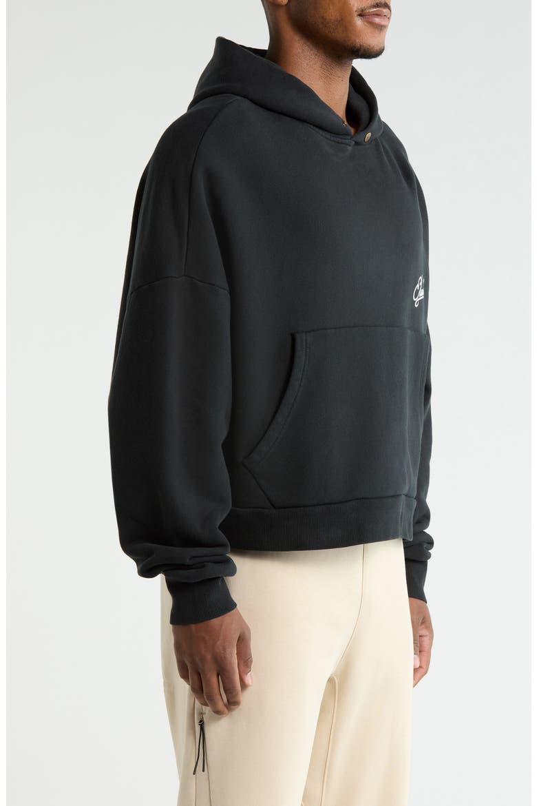 Logo Rectangle Hoodie, Alternate, color, BLACK INK