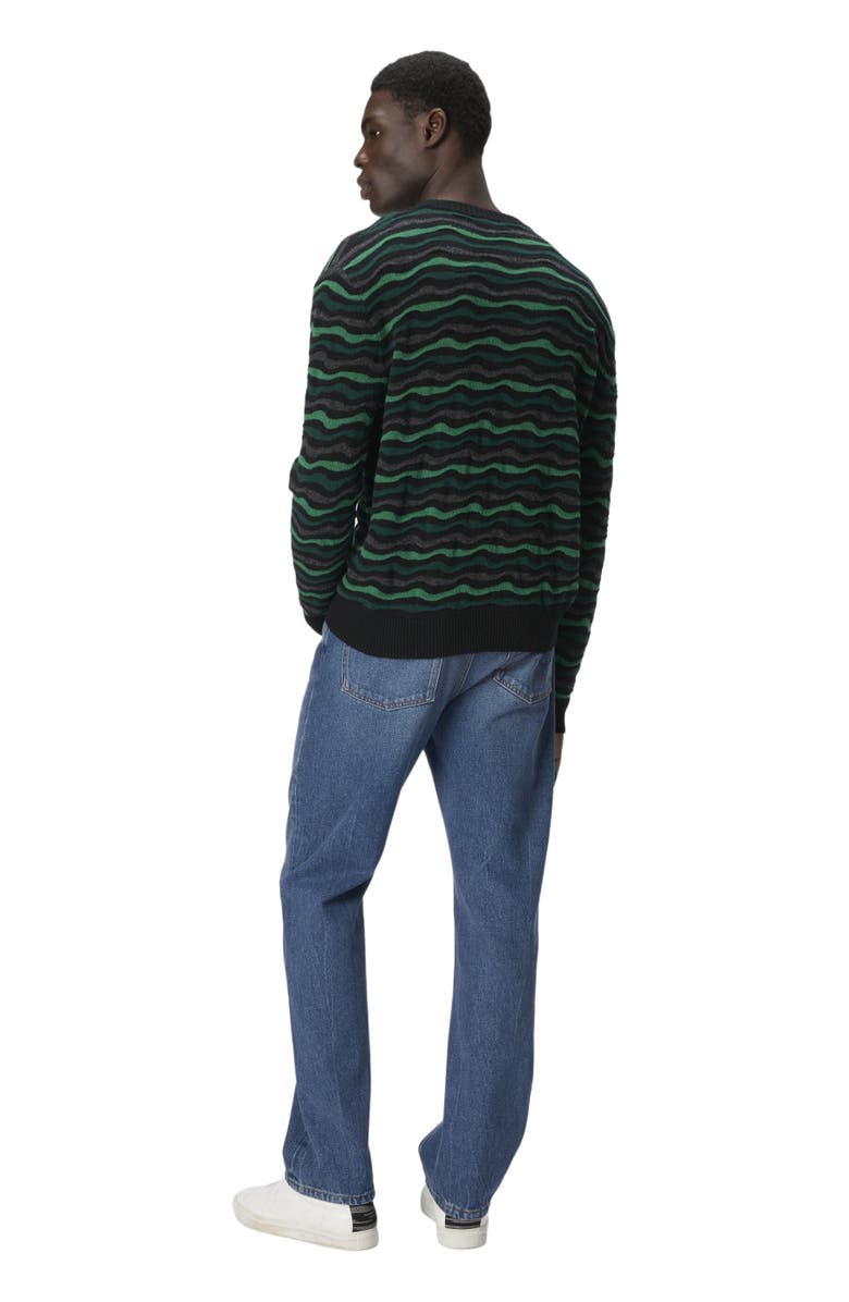 Missoni Crew Neck Sweater With Wave Pattern, Alternate, color, Green