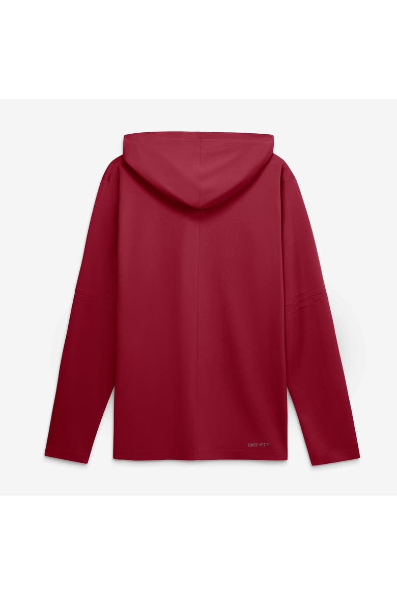 Men's Nike Crimson Alabama Crimson Tide 2026 Sideline Lightweight Long Sleeve Hooded Dri-FIT Top, Alternate, color, Crimson