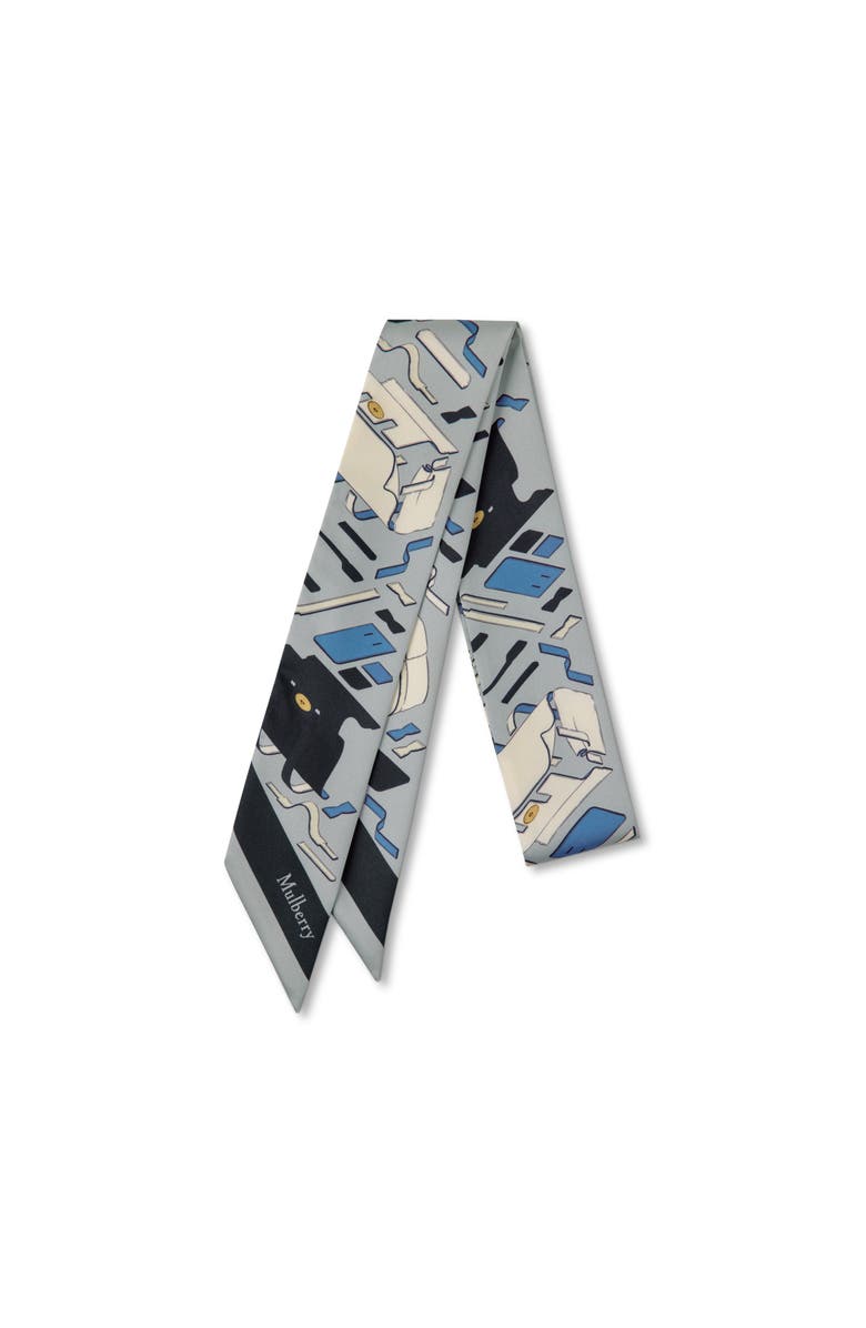 Mulberry Skinny Scarf - Bayswater Workshop, Main, color, Light Grey