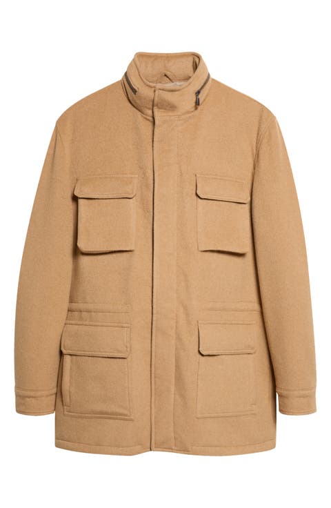 Unito Baby Wool Field Jacket with Packable Hood