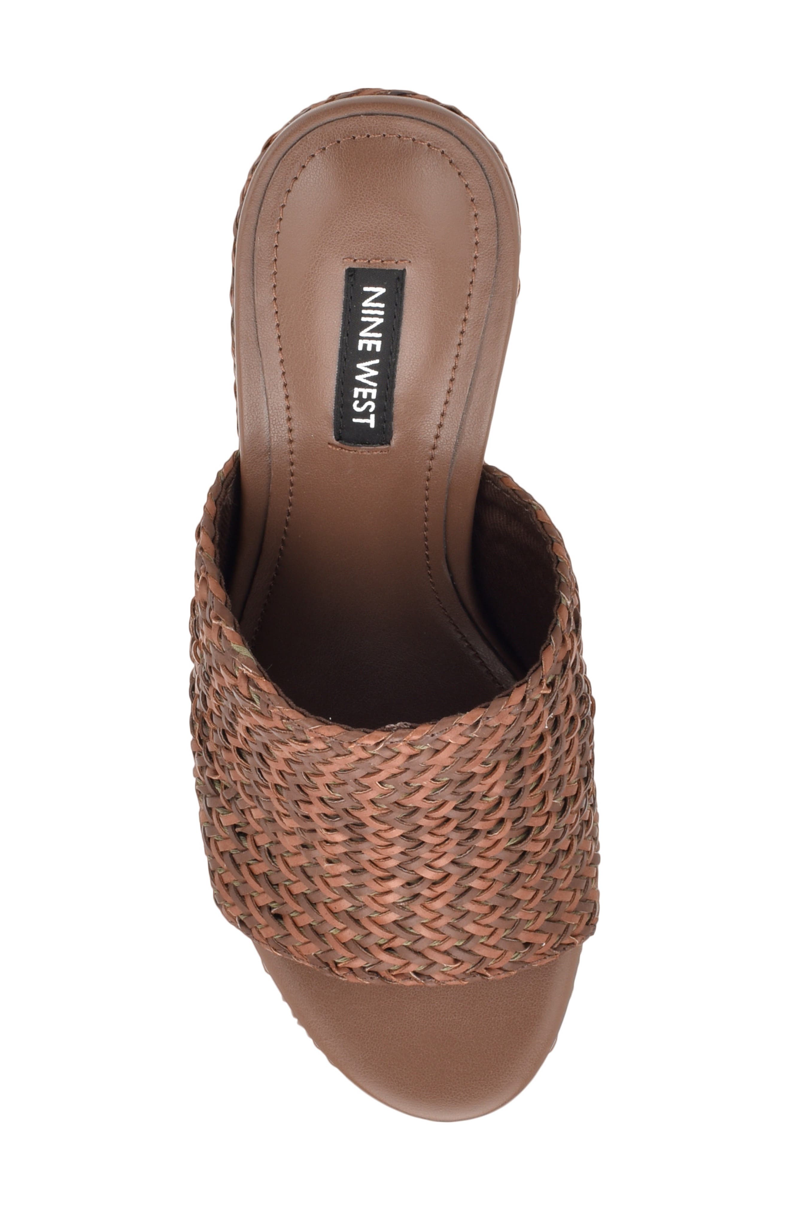 Nine West Everie Platform Wedge Sandal, Alternate, color, Dbr01