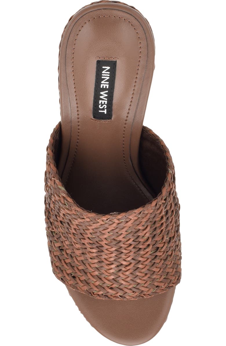 Nine West Everie Platform Wedge Sandal, Alternate, color, Dbr01