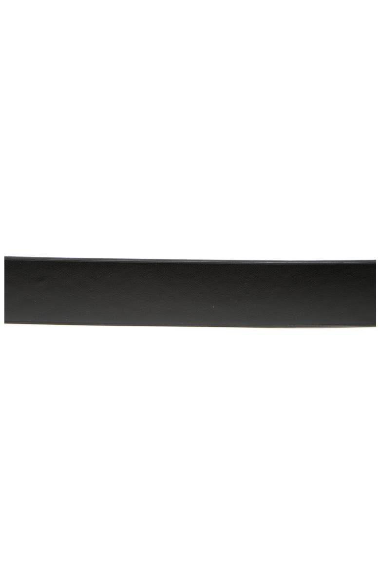 25mm reversible spade leather belt, Alternate, color, BLACK / POLISHED GOLD