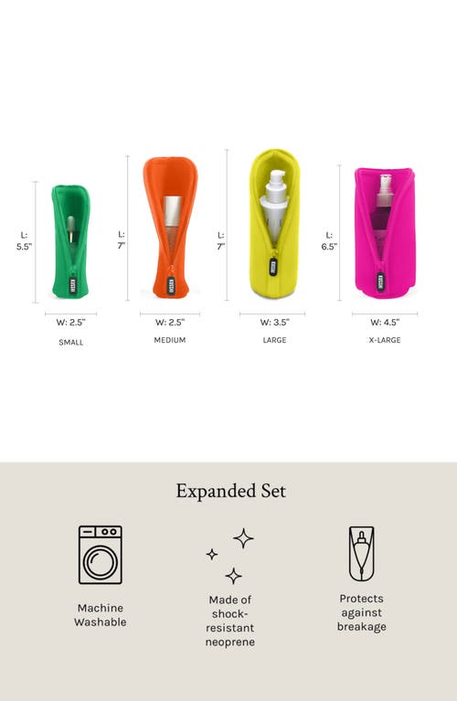 KUSSHI KUSSHI SET OF 4 TRAVEL BOTTLE PROTECTORS 