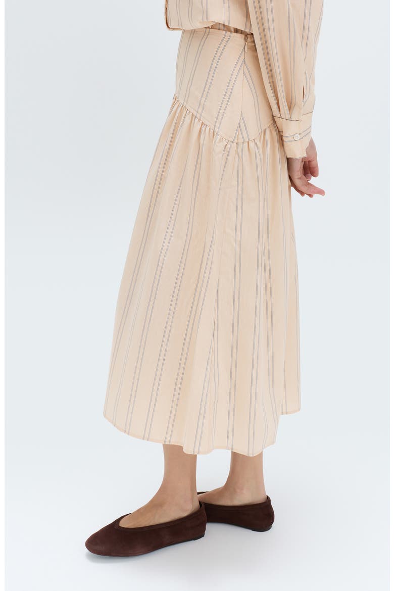 Stripe Midi Skirt, Alternate, color, NATURAL MULTI