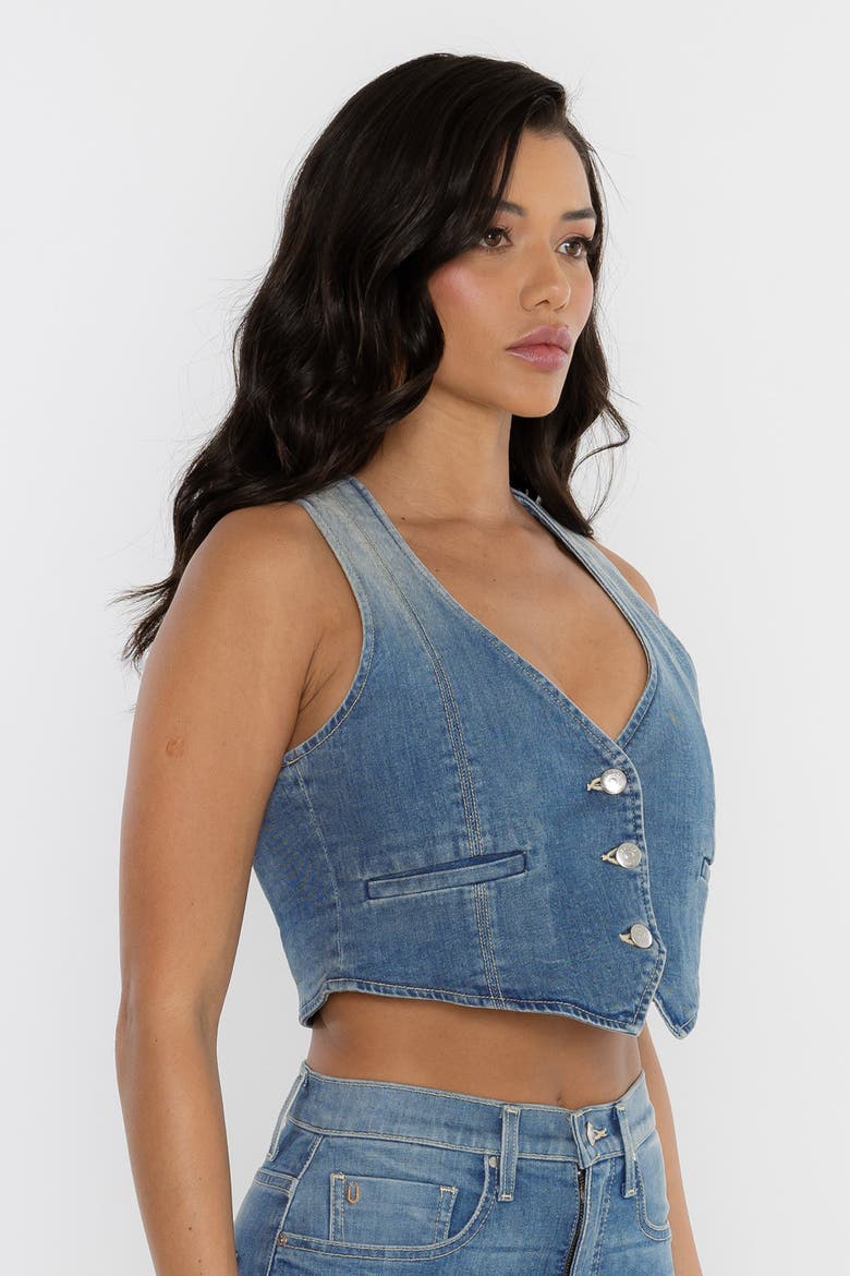 The Adriana Vest, Alternate, color, Lagoon Blue