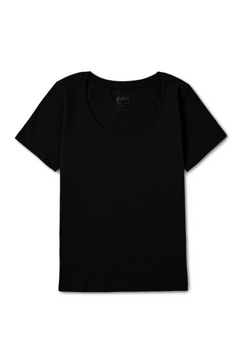 Organic Cotton Softspun Scoop Neck Tee, Alternate, color, Black