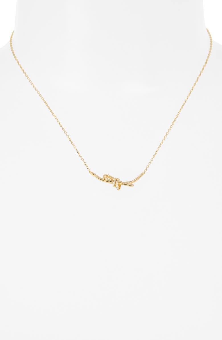 ARGENTO VIVO CZ Bow Link Necklace, Alternate, color, 