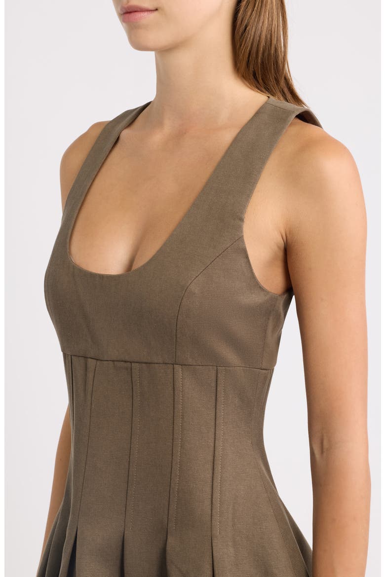 Scoop Neck Midi Dress, Alternate, color, MUSHROOM