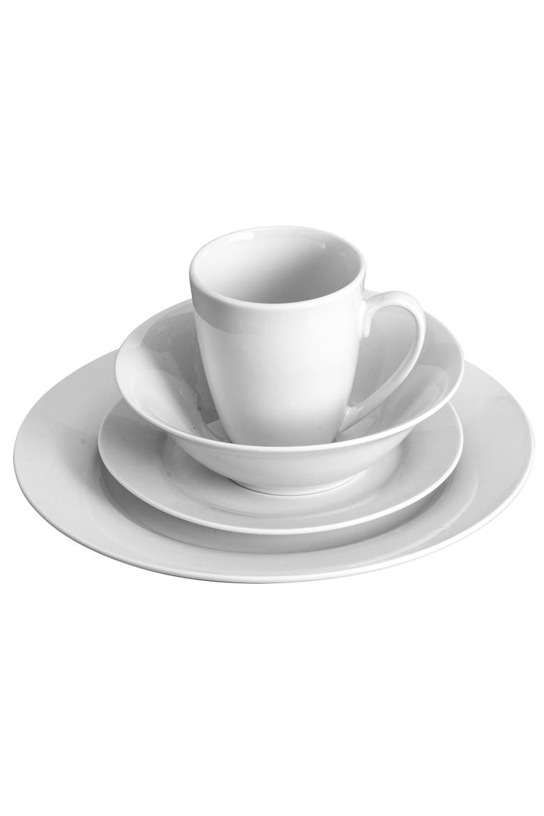 Noble Court 16-Piece Dinnerware Set, Alternate, color, White