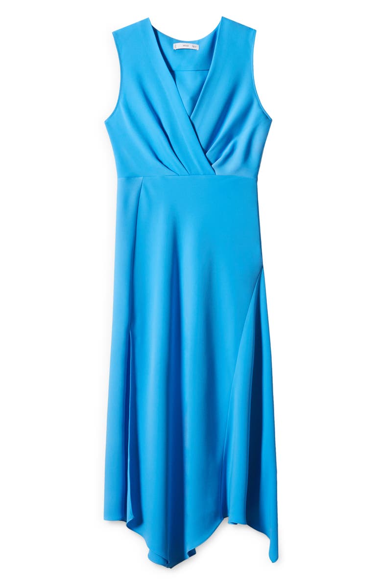 MANGO Surplice Neck Sleeveless Midi Dress, Alternate, color,
