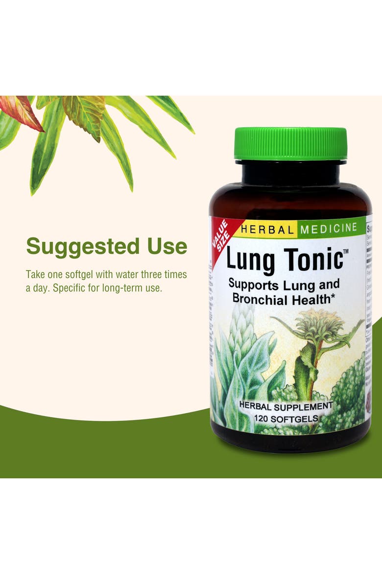 Lung Tonic Herbal Lung & Bronchial Support Softgels, 120 Count, Alternate, color, No Color